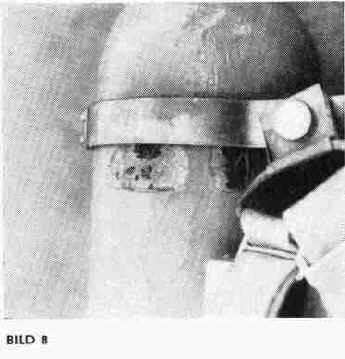 Korrosion unter der Flaschklammer