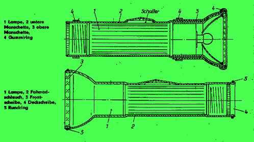 Fahrradschlauch �ber die Lampe
