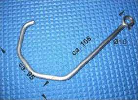 selbstgebogener Haken aus 8-mm-Edelstahl mit sch�ner �se