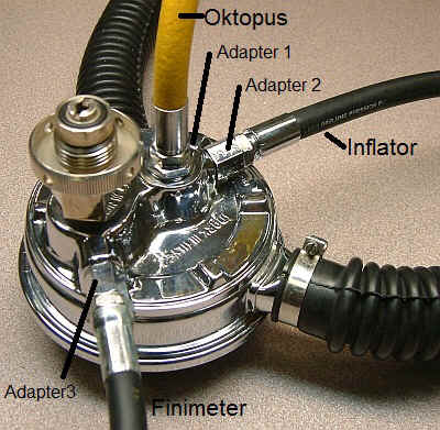 Alle Anschl�sse des Snark III, Klick zeigt Adapter 2 genauer!