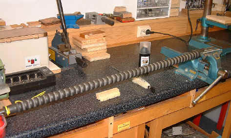 Faltenschlauch auf der Streckbank