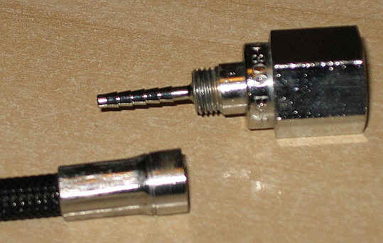 Miflex-Anschluss demontiert