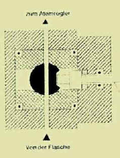 Kugelhahn, Ventil offen,   Klick vergr��ert