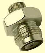 Blindstopfen mit R�ndelschraube zur Entl�ftung