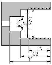 DIN-300bar-Ventilausgang